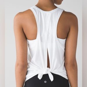 NWOT Lululemon all tied up tank top in white size 2 never worn!